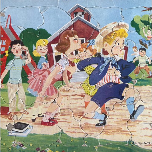 Vintage jigsaw puzzle 1950s - jigsaw,