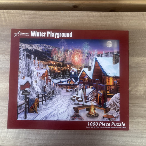 Winter playground puzzle - playground,